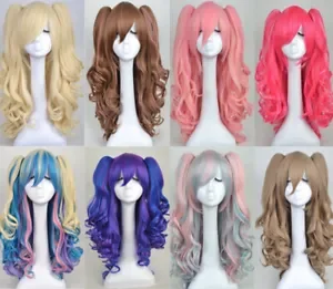 

Fashion Lolita Full Curly Wig Pigtails Wavy Hair Cosplay Costume Halloween Party