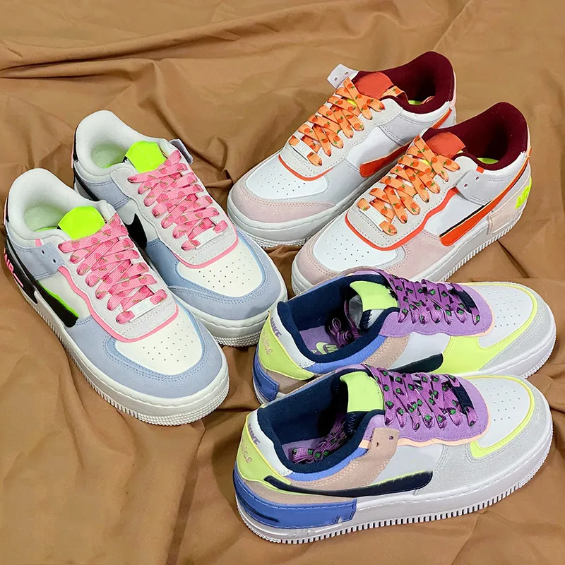 Flache, süße Macaron-Schnürsenkel für Sneaker, mit Musterdruck, Fruchtmotiv, Erdbeere, Traube, Pfirsich, Orange, Banane, für AJ1, AF1, INS, Neu – Detail 2