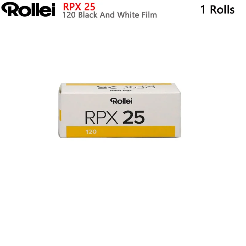 RPX 25 120 Negative Film（36 ExposuresRoll）1 2 3 5 6 8 Rolls Rollei Black And White Film For 120 Film Camera (Expiry Date: 2026)