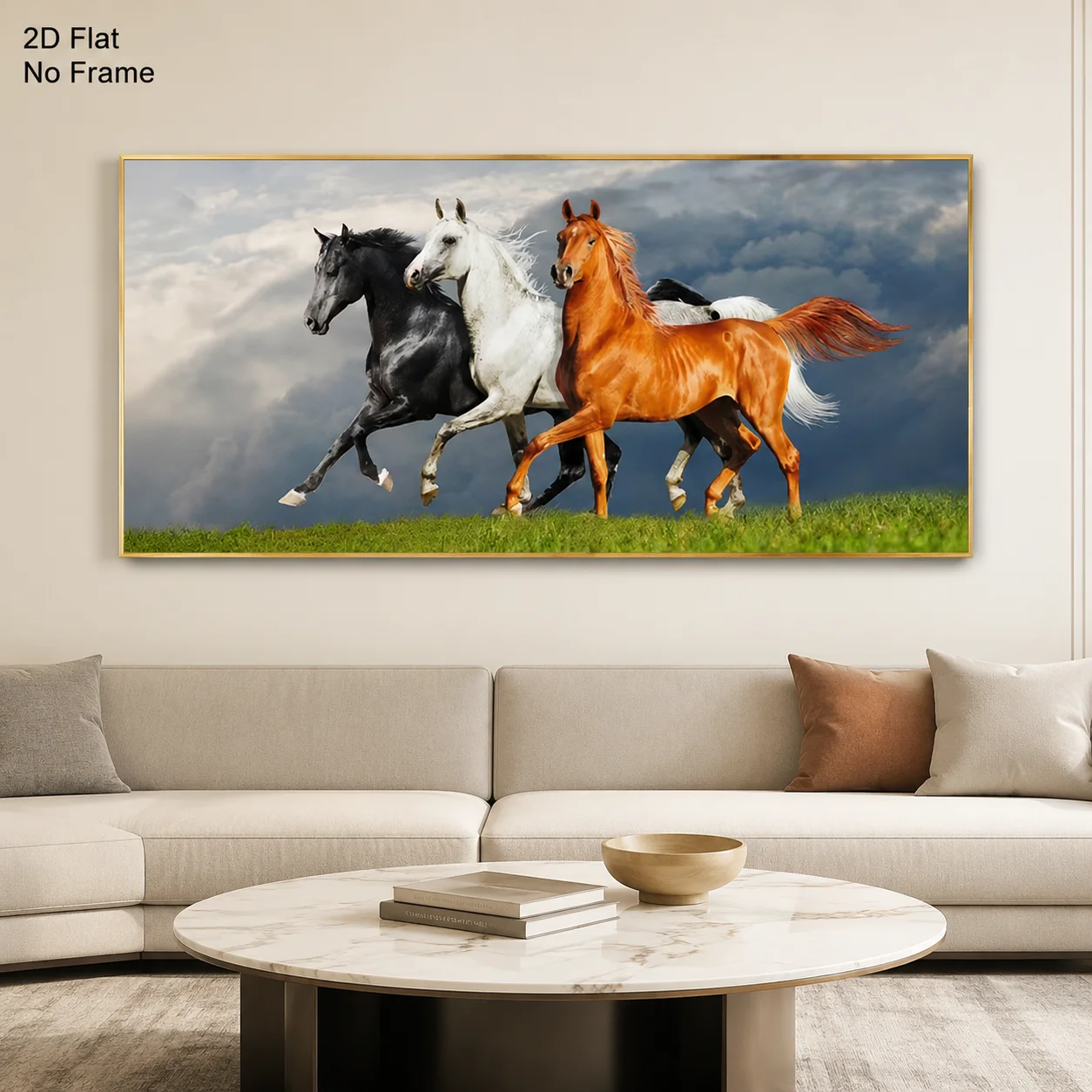 Classical Animal Canvas Paintings Modern Freedom Running Horse Design Canvas Prints For Living Room Wall Art Large Size Posters