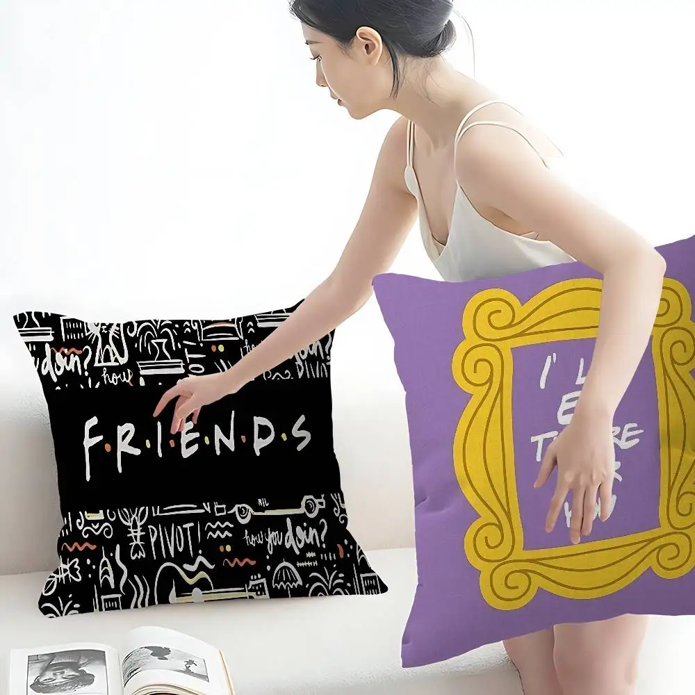 Classic F-Friends Series TV Personalized Picture Text Home Decorative Pillows Household Gifts 45x45cm