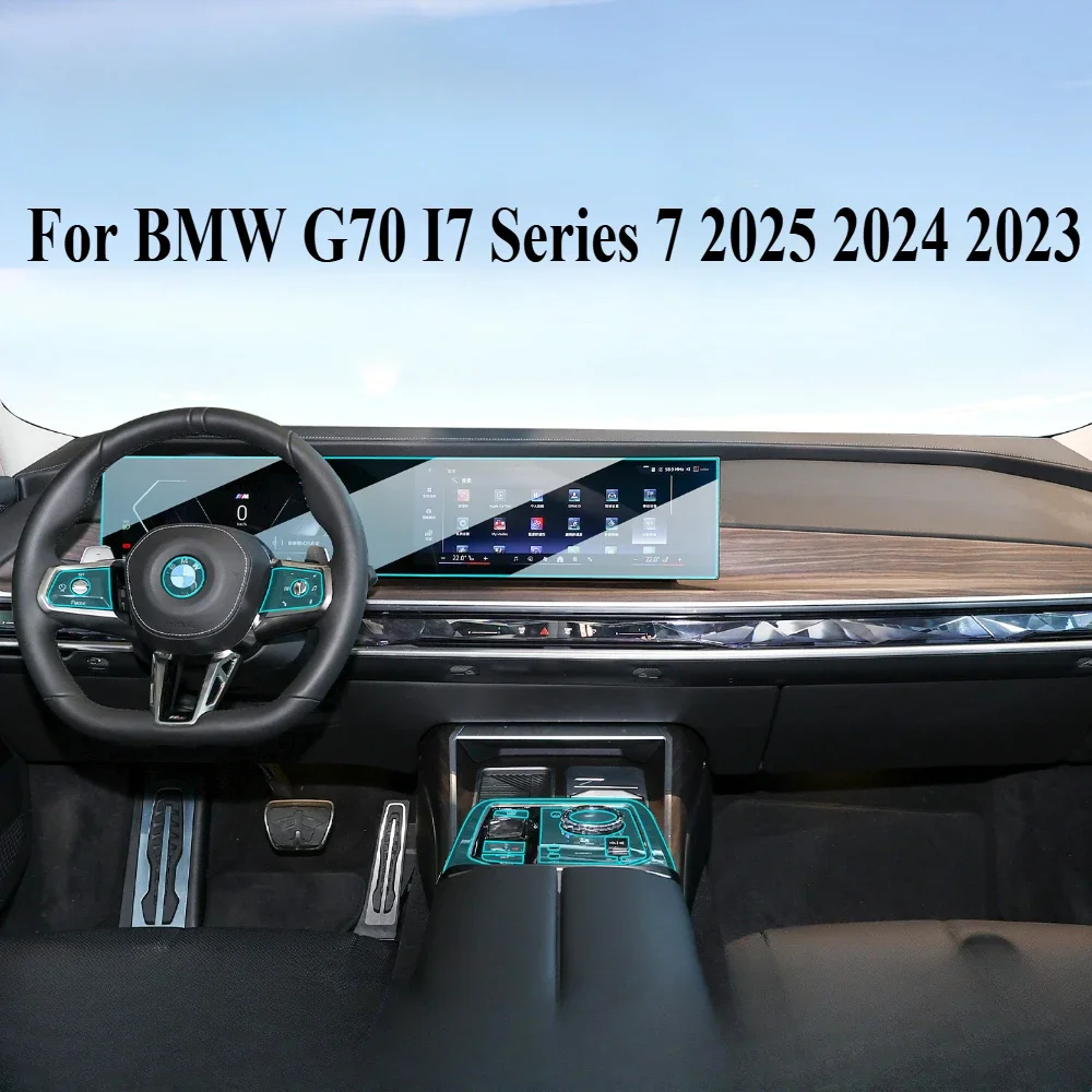PPF Protection film For BMW G70 I7 Series 7 2025 2024 2023 Accessories interior transparent TPU Gear Panel GPS Center Console