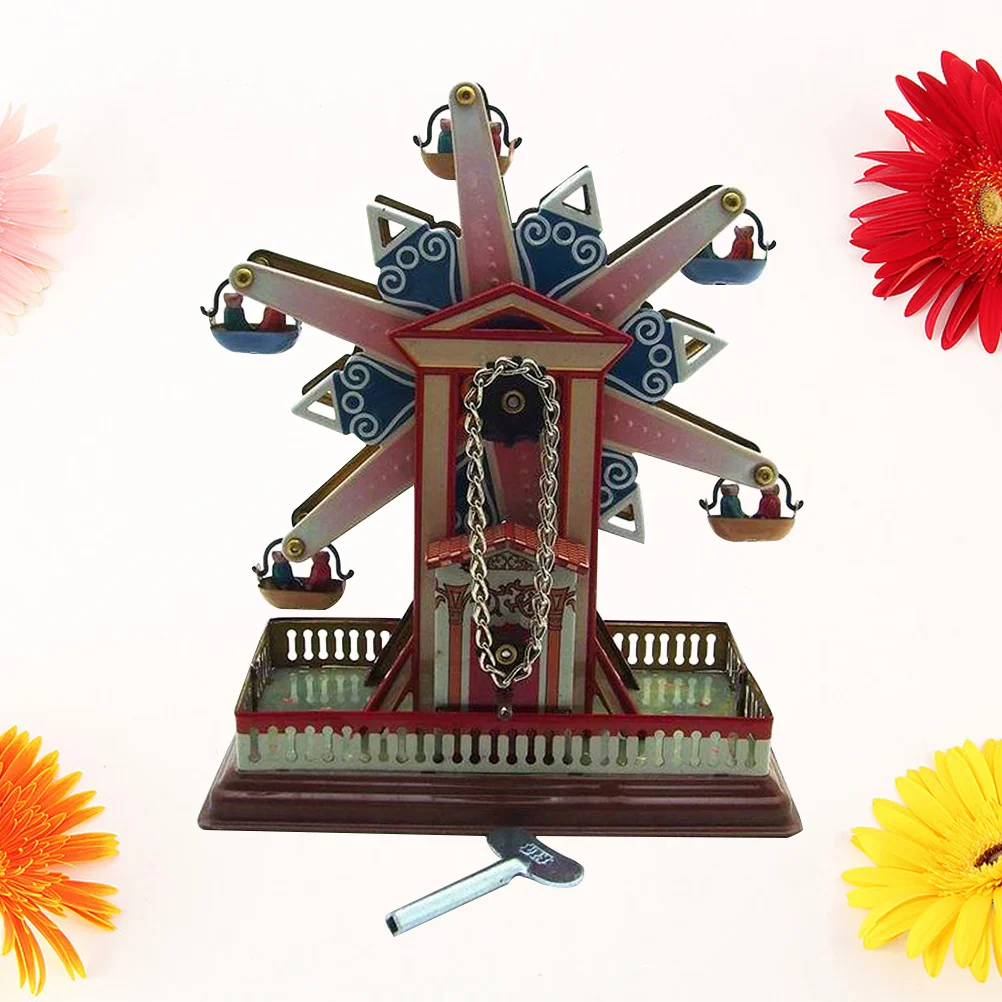

Tin Toy 435 Creative Metal Toy Props Ferris Wheel Home Furnishing Articles(As Shown) clockwork toys wind-up toys