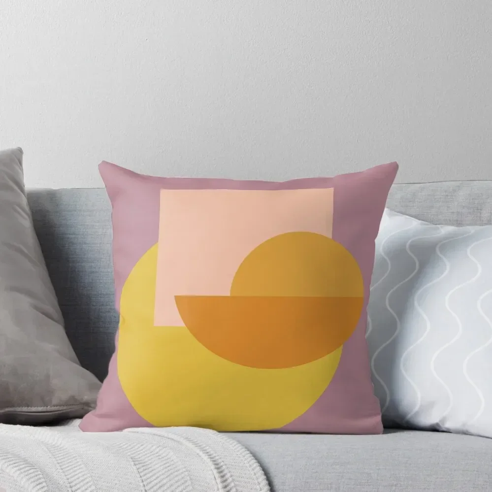 

Abstract Shapes in Lavender and Yellow Throw Pillow pillows decor home Pillow Cases pillow