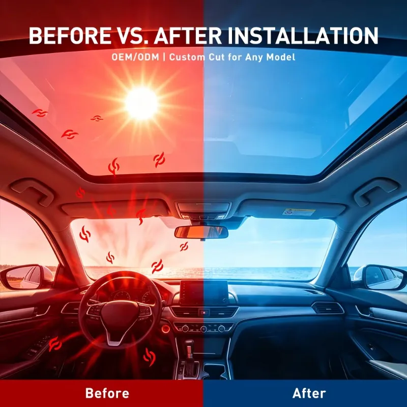 New Car Sunroof Heat Insulation Film, Explosion-proof, Prevents Interior Ageing and Blocks UV Rays