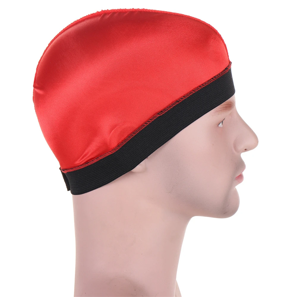 Fashion Silky Dome Wave Cap Elastic Bandana Unisex Outdoor Cap Night Sleep Headcover Cancer Hair Loss Chemo Cap Hair Accessories