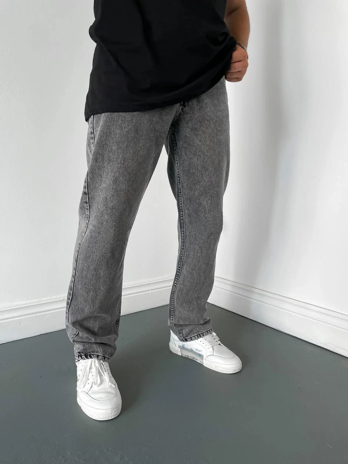 أربعة مواسم موضة جديدة للرجال عادية عصرية مستقيم غسلها بلون الدينيم بنطلون بسيط سراويل جينز الذكور الشارع الشهير #5