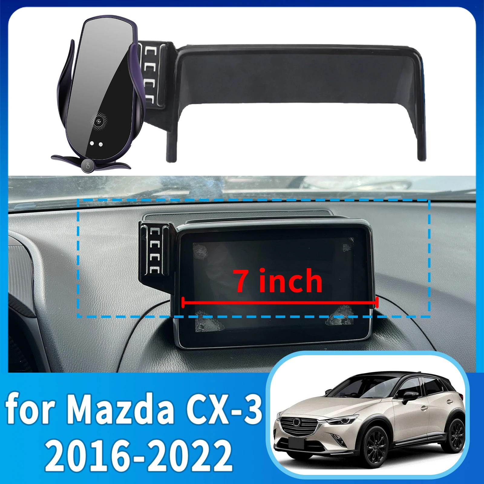 

fit for Mazda CX-3 CX3 Sport DK 2016 2017-2022 Custom Fit Phone Holder Mount Dashboard Screen Base No Drill Car​​ accessoires