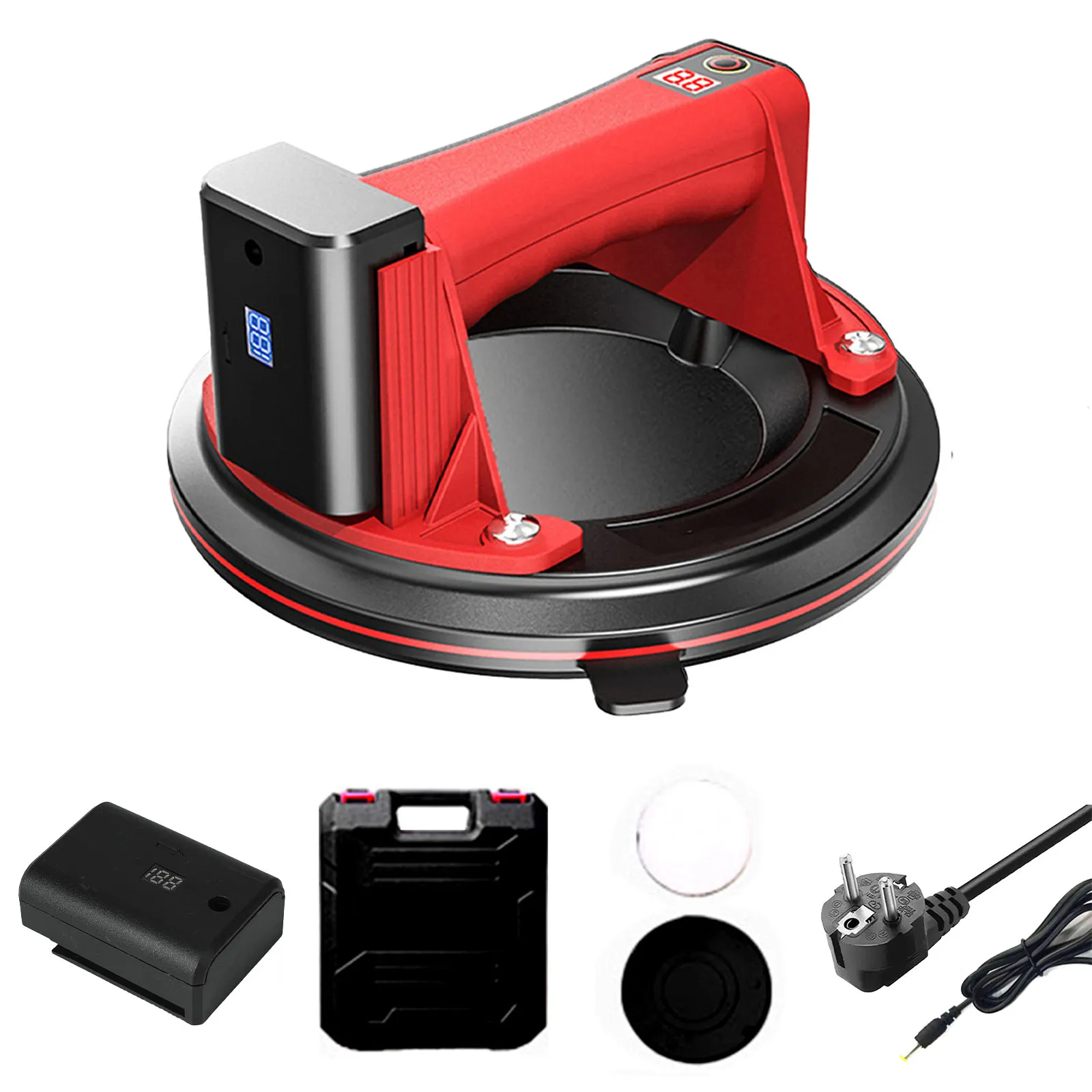 200 kg draagvermogen 8 inch elektrische vacuümzuignapheffer Zware draagbare glasheffer voor het verplaatsen van grote graniettegel