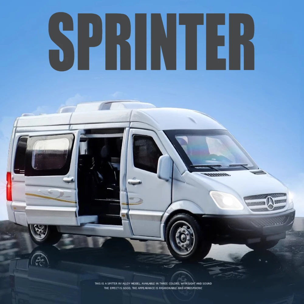 1:32 Scale Sprinter GLS580 Model Toy Car Alloy Diecast Doors Opened Pull Back Miniature Models Computer Desktop Ornaments