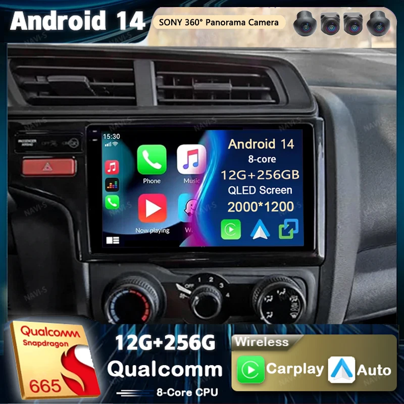 

Android 14 For Honda Jazz 3 2015-2020 Fit GP GK 2013-2020 RHD 2din Stereo Car Radio Multimedia Video Player CarPlay Head Unit