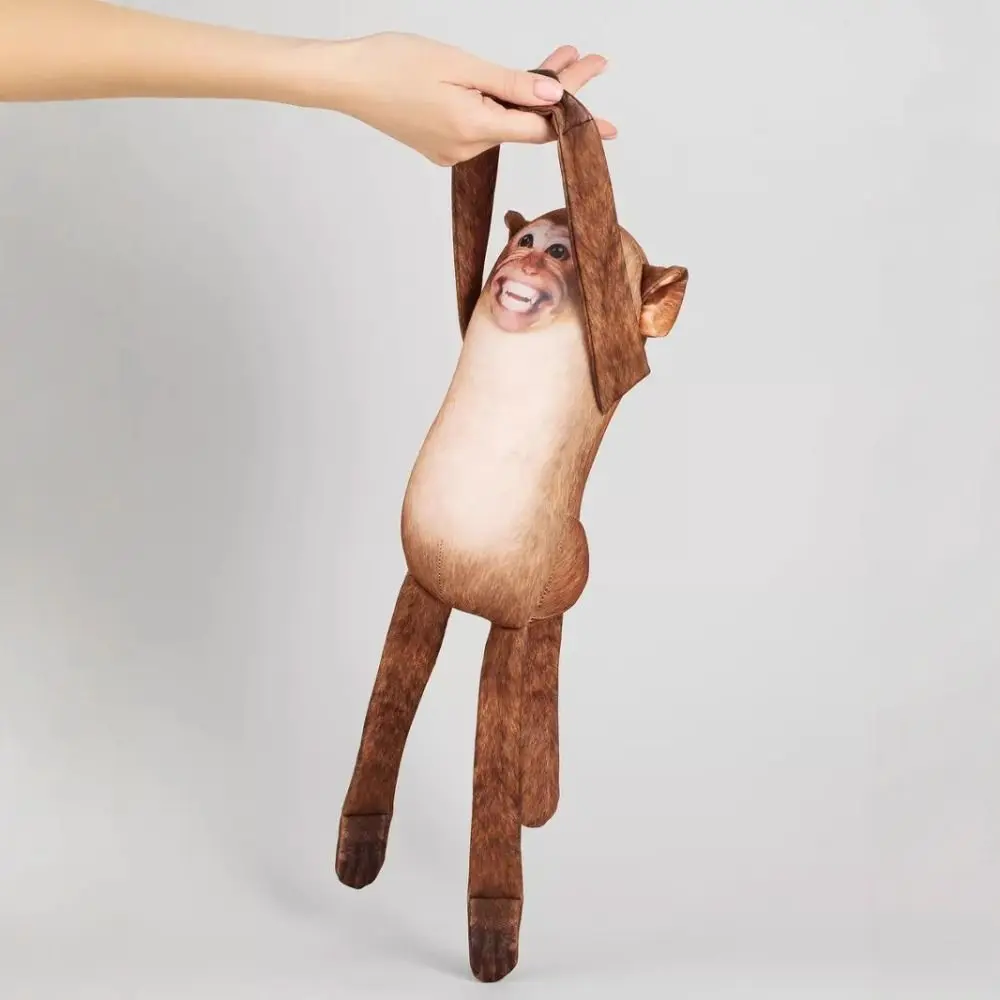 Hugging Monkey Toys Stuffed Animal Sleeping Monkey Dolls Cartoon Anime Decoration Monkey Stuffed Toys Bag Accessories