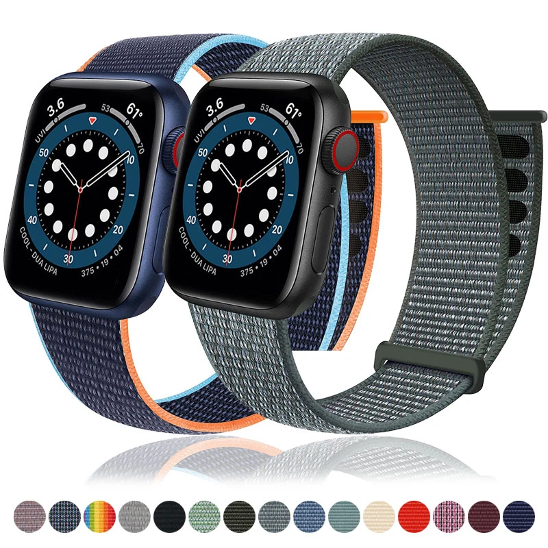 Nylonowy pasek do Apple Watch Strap 49mm 45mm 41mm 44mm 40mm 42mm 46mm Regulowana elastyczna bransoletka iWatch Ultra Serie 10 9 5 SE 678