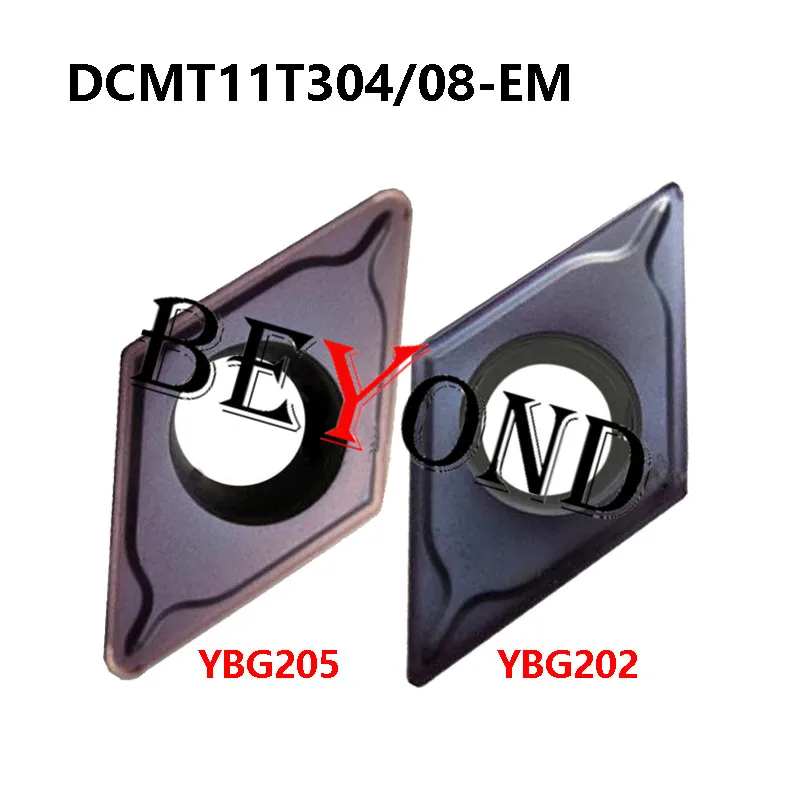 

100% оригинал DCMT11T304-EM YBG202 YBG205H DCMT11T308-EM YBG205 твердосплавные вставки DCMT 11T304 11T308 токарные инструменты с ЧПУ для нержавеющей стали