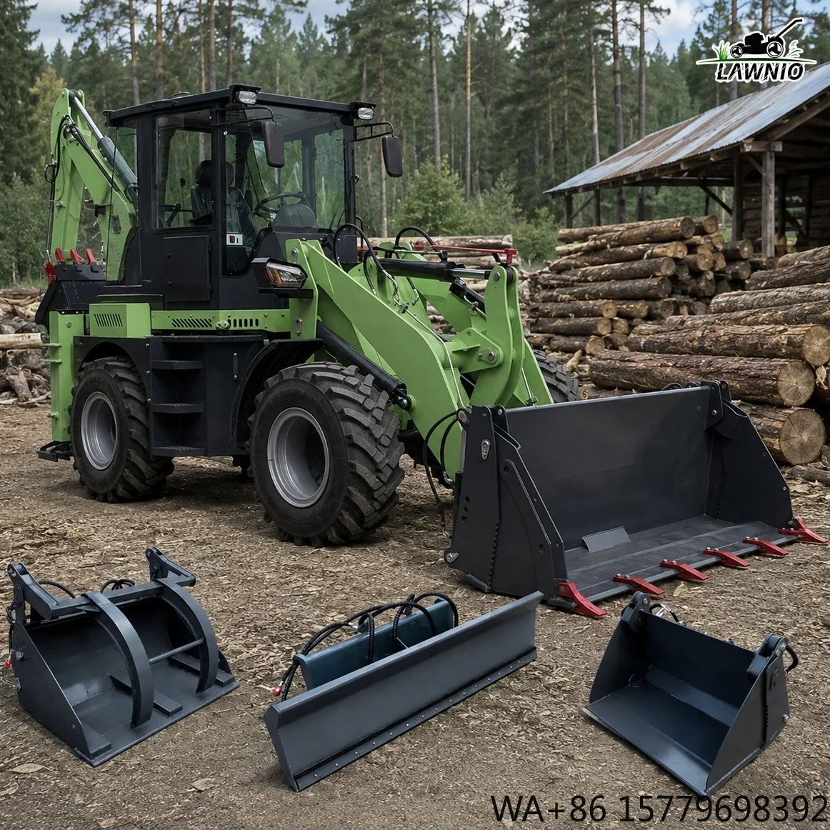 Professional Technical Support Backhoe Loader  55kW  Engine Flexible Steering for Road Construction  Loader