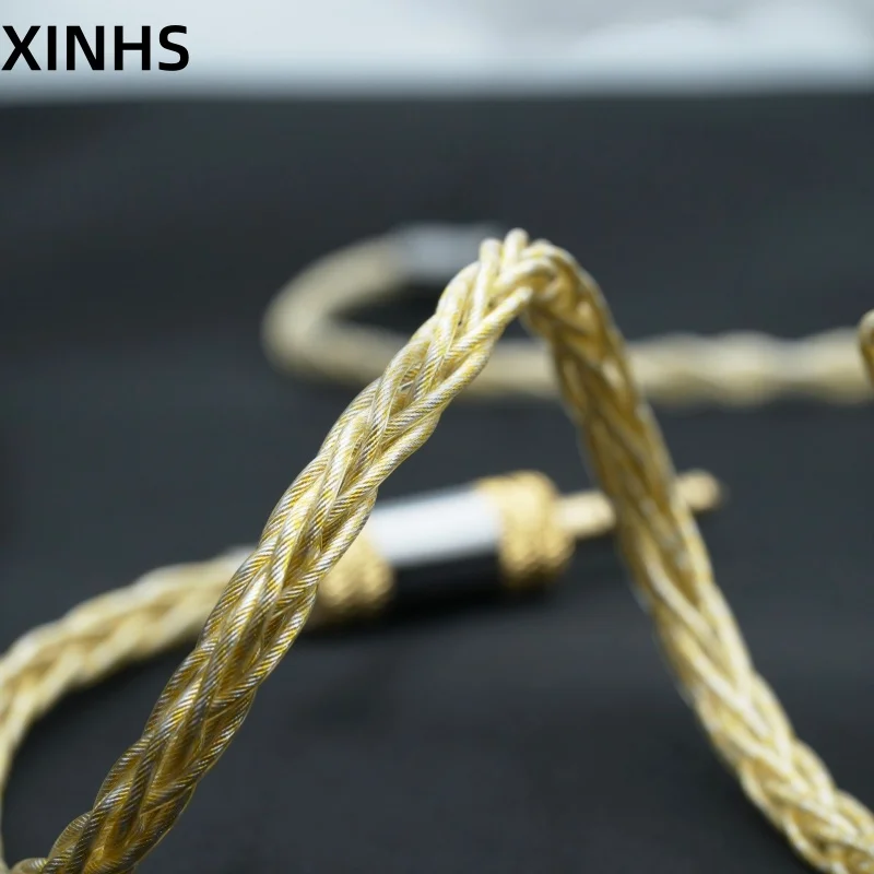 XINHS T66 8-Kern vergoldetes, versilbertes, platinbeschichtetes IEM-Upgrade-Kabel, HiFi-Kopfhörerkabel, kompatibel mit HD650/HD800, MMCX – Detail 7