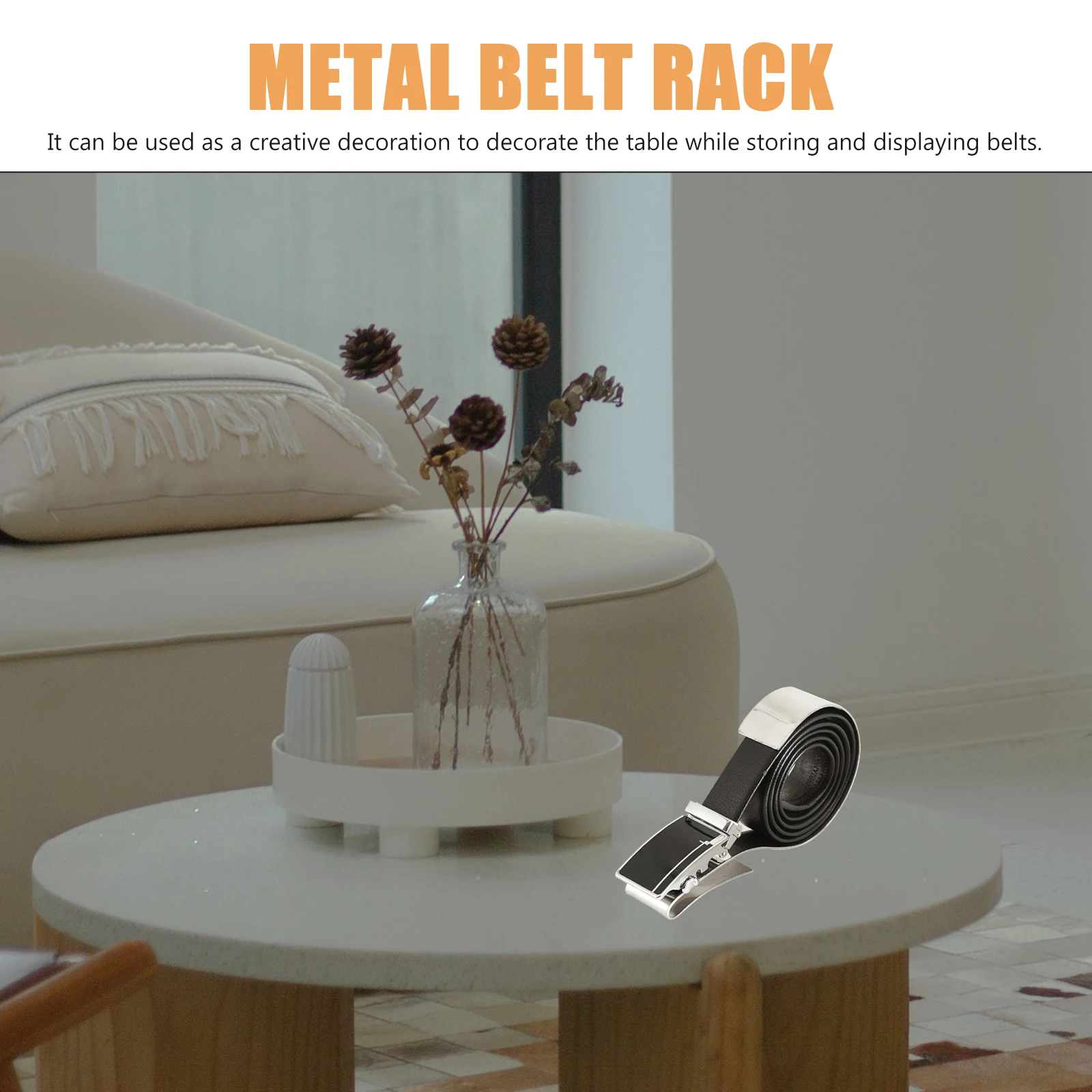 

Belt Display Belt Storage Stainless Steel Rack Holder Golden Storage Shelf for Store Home Craft Sewing Use