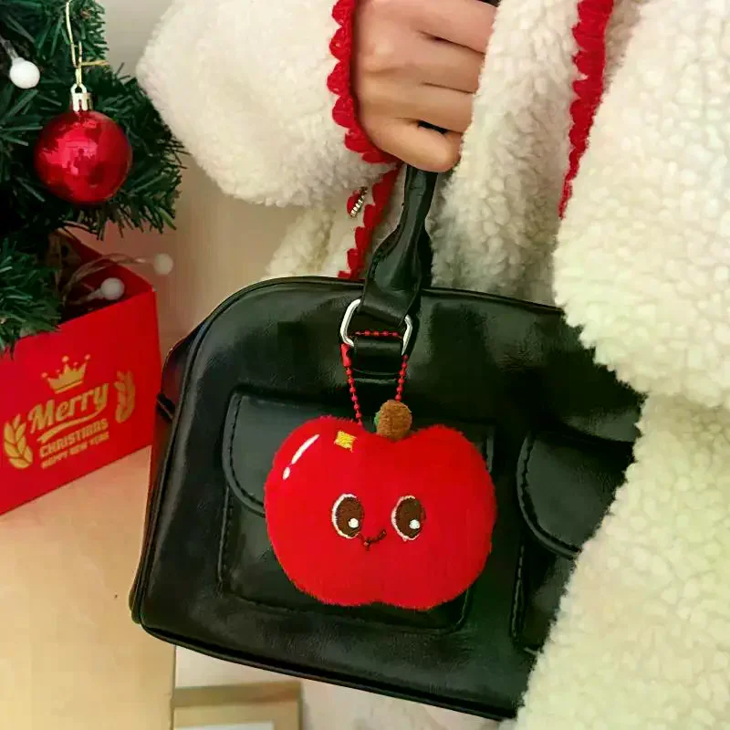 พวงกุญแจตุ๊กตาคริสต์มาสการ์ตูนสุดสร้างสรรค์ น่ารัก ตลก นุ่มนิ่ม ของเล่นตุ๊กตาผ้าสำหรับตกแต่งกระเป๋าเป้สะพายหลัง ของขวัญ
