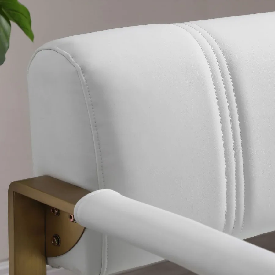 57,9" Breite, modernes Polstersofa aus Kunstleder mit Liebesbezug für Wohnzimmer, Akzent-Liebessitze für kleine Räume, 2-Sitzer-Cou