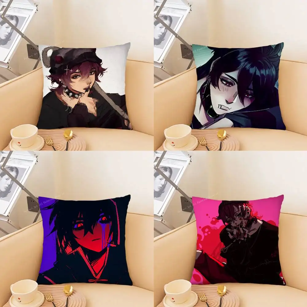 1pc K-Killer Chat Ronin Misaki Pillow Case Fashion Square Pillowcase Bedroom Sofa Room Ins Decoration Leisure