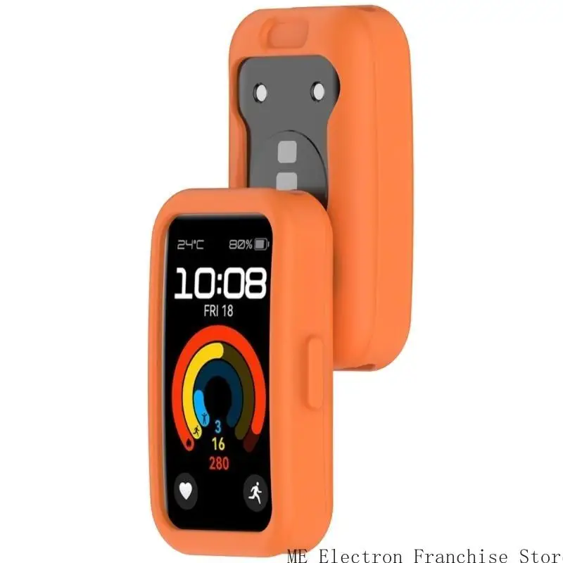 T5EAソフトシリコンケースバンド8/9スマートウォッチスクラッチ耐性プロテクターハーフパックハウジングの保護カバー