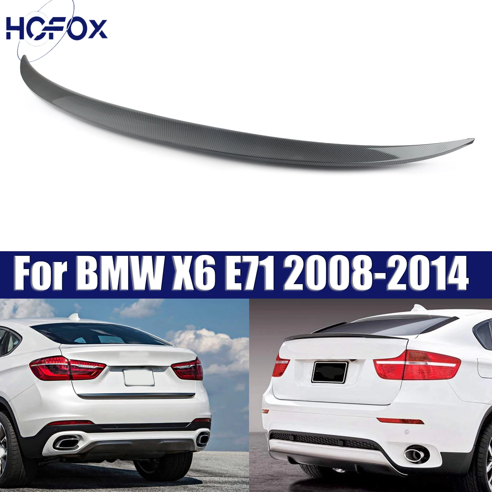 

Rear Carbon Trunk Wing Exterior Accessories For BMW X6 E71 2008-2014 New Performance Version Real Carbon Fiber Spoiler