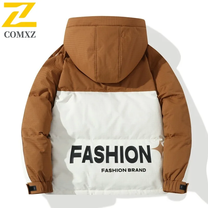 COMXZ Men Cotton Padded Jacket Graphene Thermal Outdoor Camping Coldproof Climbing Padded Jacket Stylish Travel Bread Jackets