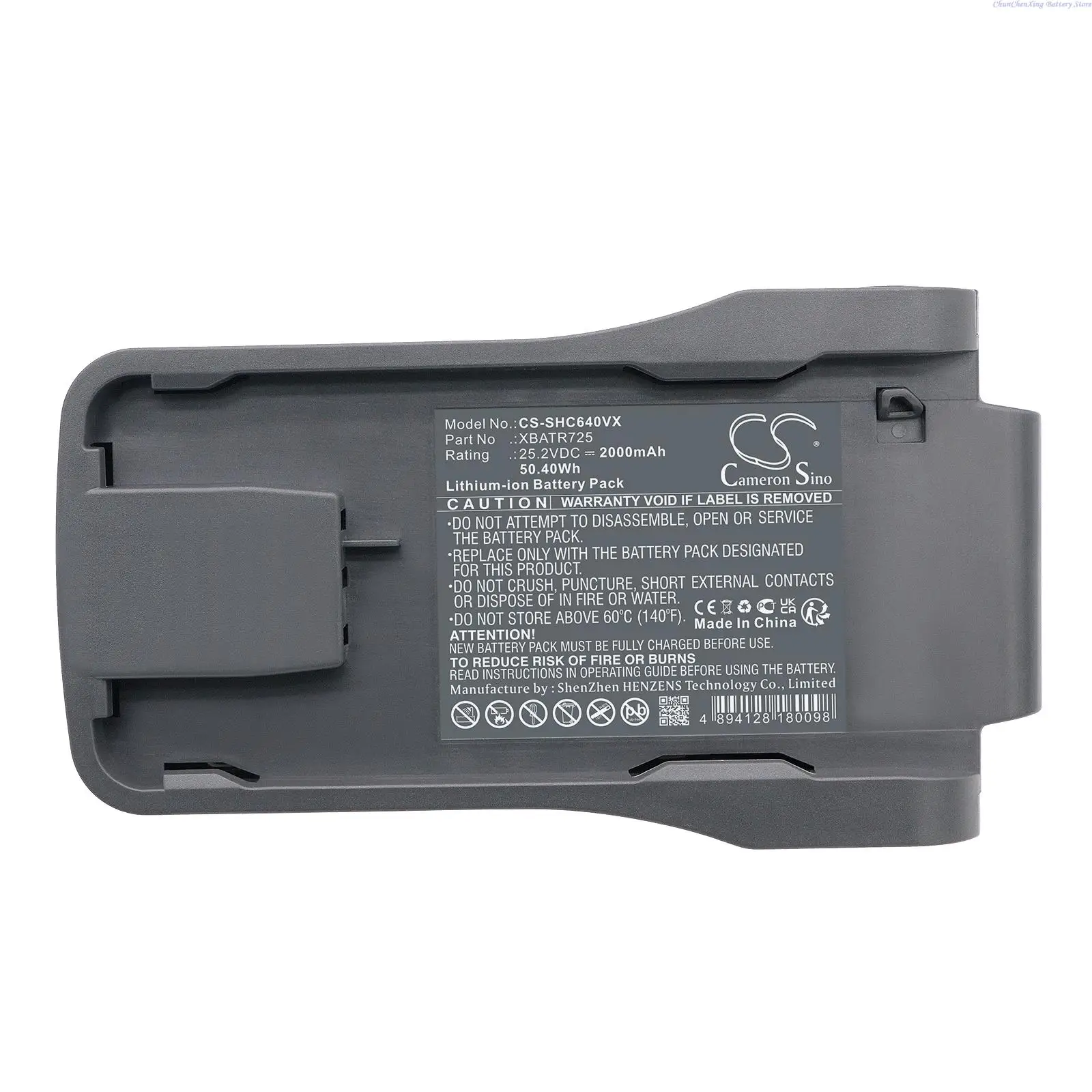 2000mAh Vacuum Cleaner Battery XBATR725 for Shark IZ662H,IZ640H,IZ300UK,IZ300UKT,IZ300UKTDB,IZ320UK,IZ320UKT