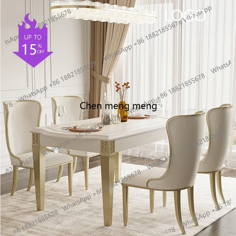 C6601 Household Waterproof Dining Table Nordic Rectangle Luxury Storage Dining Table Mobile Floor Escritorios De Ordenador Decor