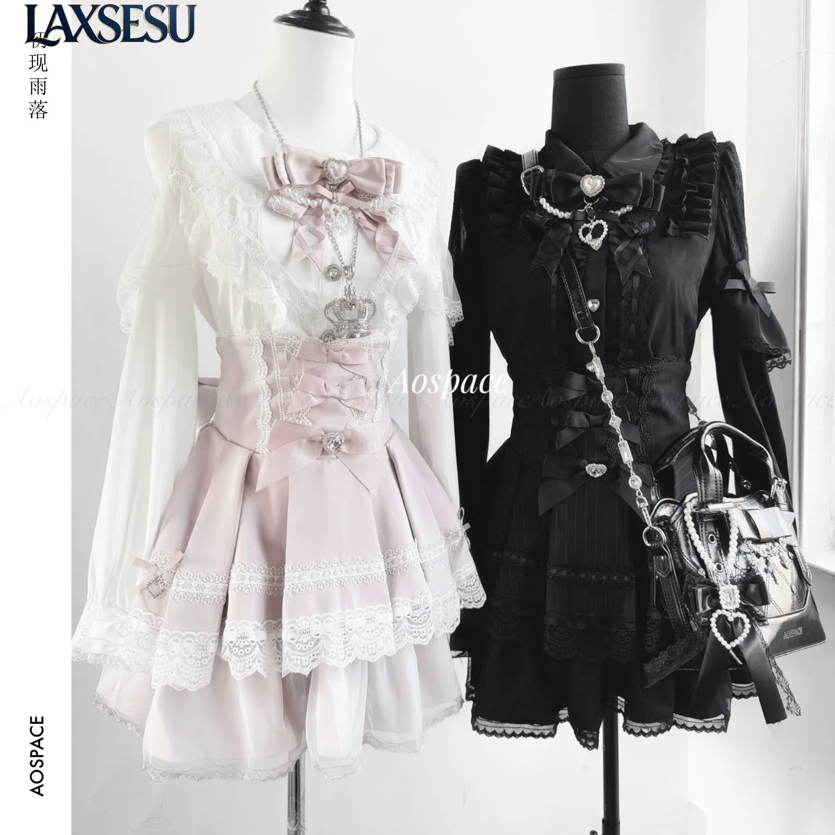 Original Japanese Summer New Versatile Sweet and Cute Girl's Short Skirt with High Waist Splicing Lace Mesh Slimming Skirts