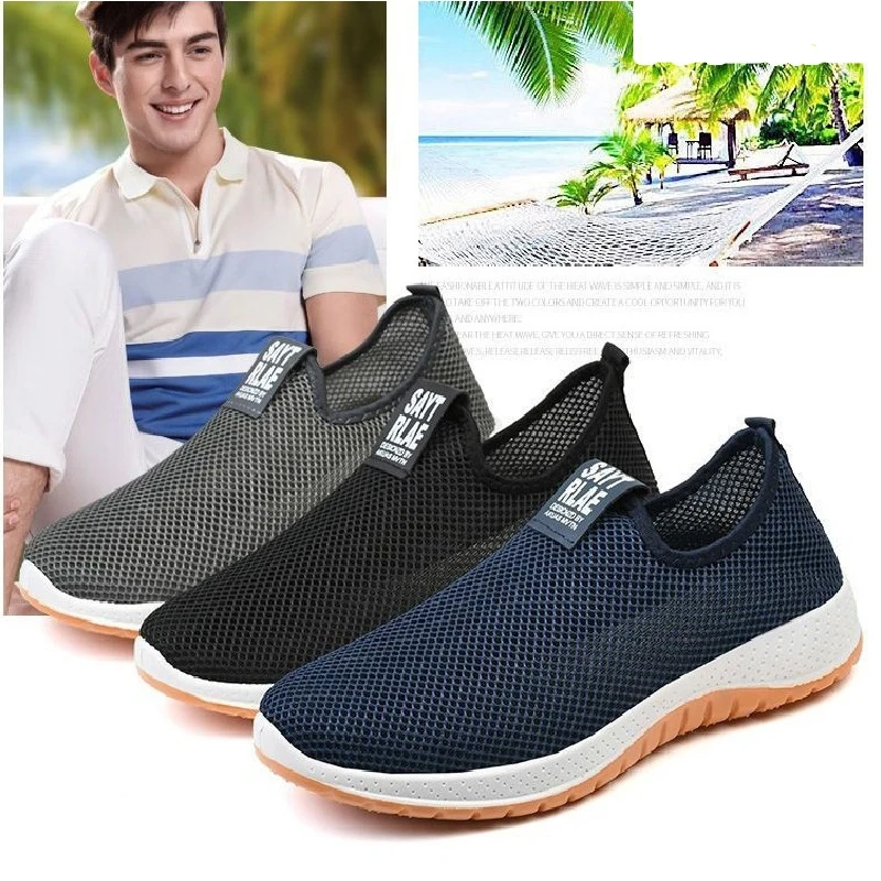 Foreign Trade Men\'s Summer Old Beijing Cloth Shoes New Breathable Casual Dad\'s Shoes for the Middle and Elderly