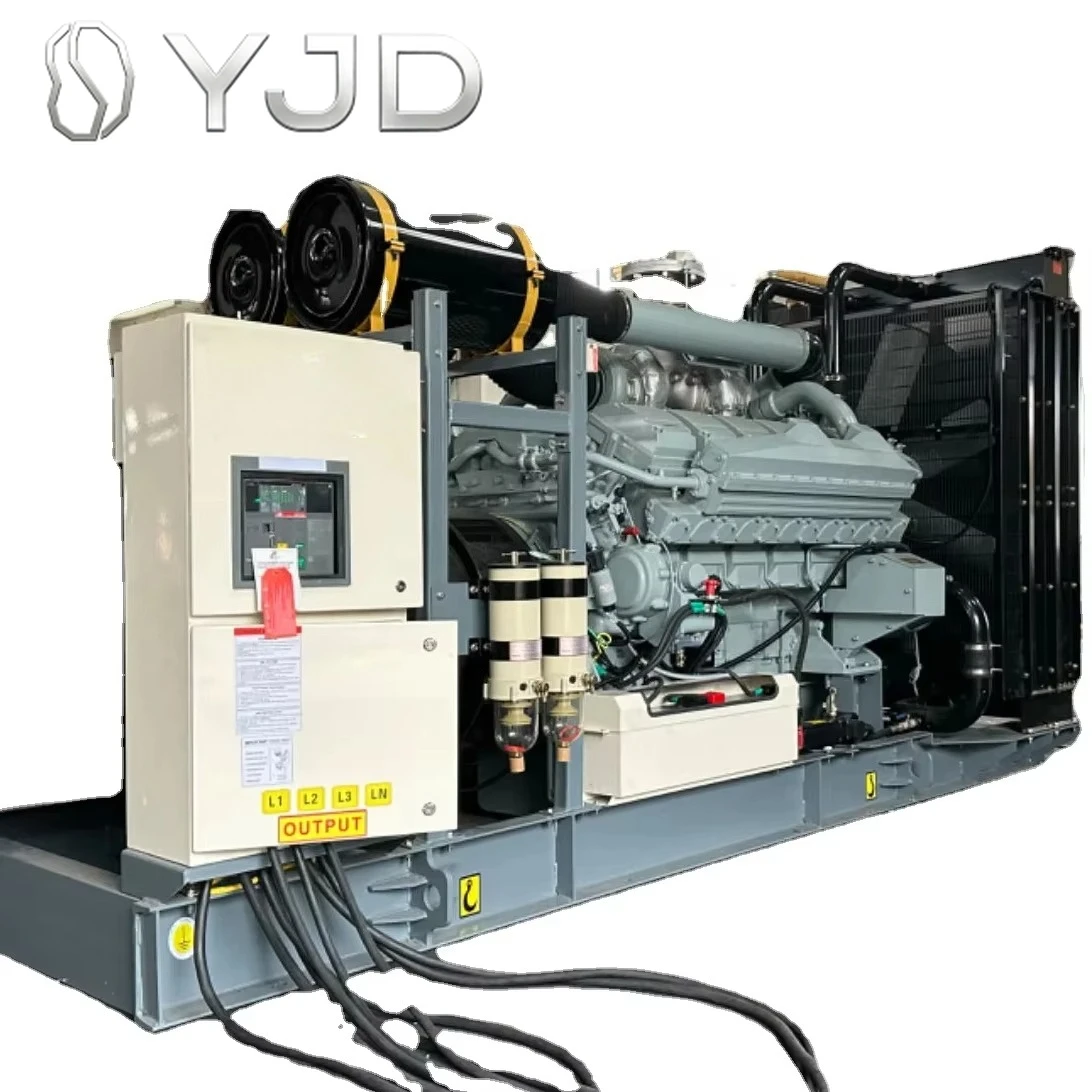 MISUBISHI 1650kva diesel Generator Power Open tank Base Fan Radiator Water Cooling 40HQ Prime Standby