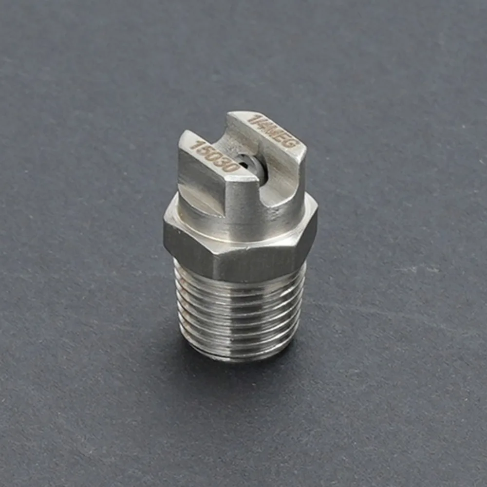 10PCS 1/4MEG  Stainless Steel Flat Fan Spray Nozzle 15°/25°/40°/65° High Pressure Washing Nozzle Tungsten Carbide Core Nozzle