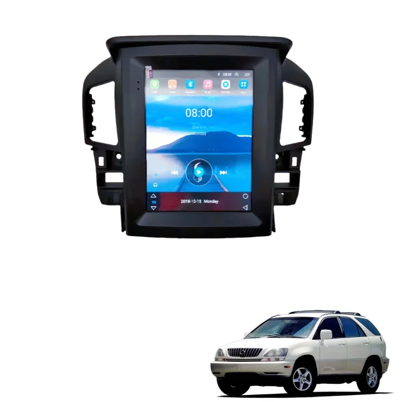 

10,4-дюймовый Android GPS-навигатор, мультимедийная автомагнитола с Carplay, DSP, RDS, 4G для Lexus RX300, Toyota, с экраном в стиле Tesla, IS250