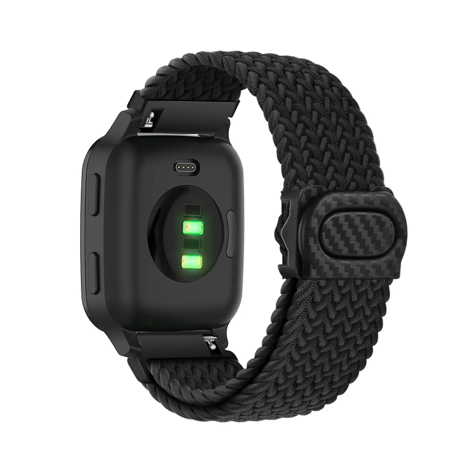 

Elastic Nylon Bands for Garmin Venu Sq Music Band, Plastic Buckle Adjustable Nylon Strap