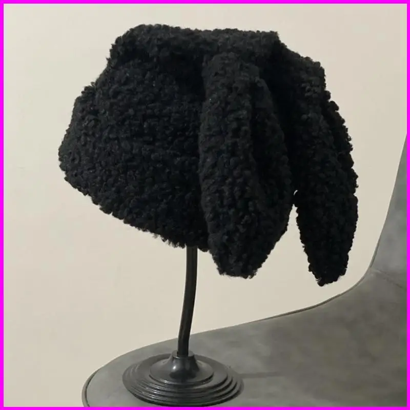 Simple Rabbit Ears Funny Knitted Winter Windproof Fashion Knitted Hat All-match