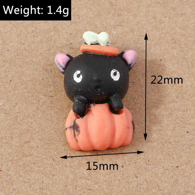10 teile/los mischen niedlichen Halloween Tier flachen Rücken Harz Cabochons Scrap booking DIY handgemachten Schmuck Handwerk Dekoration Zubehör – Detail 11
