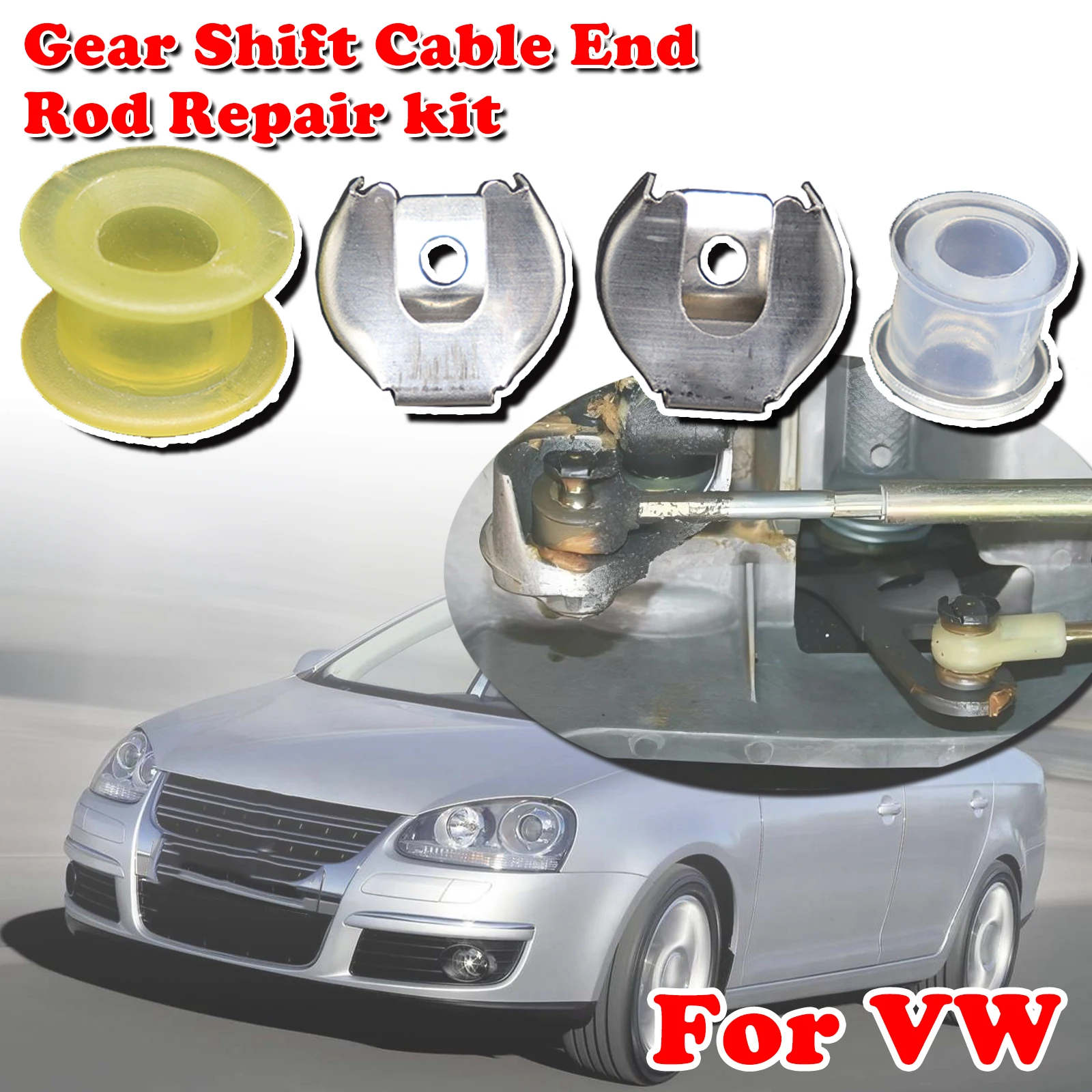 

4pcs/kit MT Gear Shift Cable Lock Washer Selector Lever Linkage End Bushing For Golf 4 5 6 Polo Jetta Passat B6 B7 Touran Tiguan
