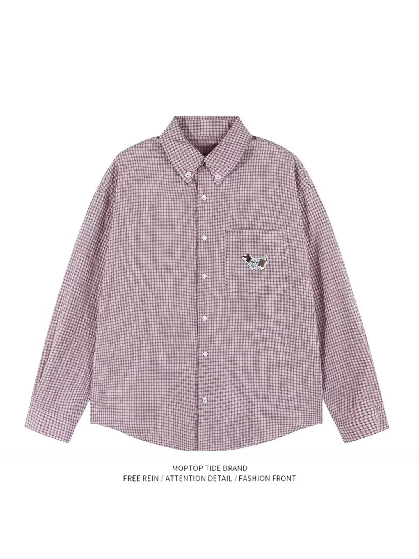 

Модная мужская рубашка в клетку с длинным рукавом, повседневный стиль, синяя, из полиэстера, без бренда, в американском стиле, с принтом таксы