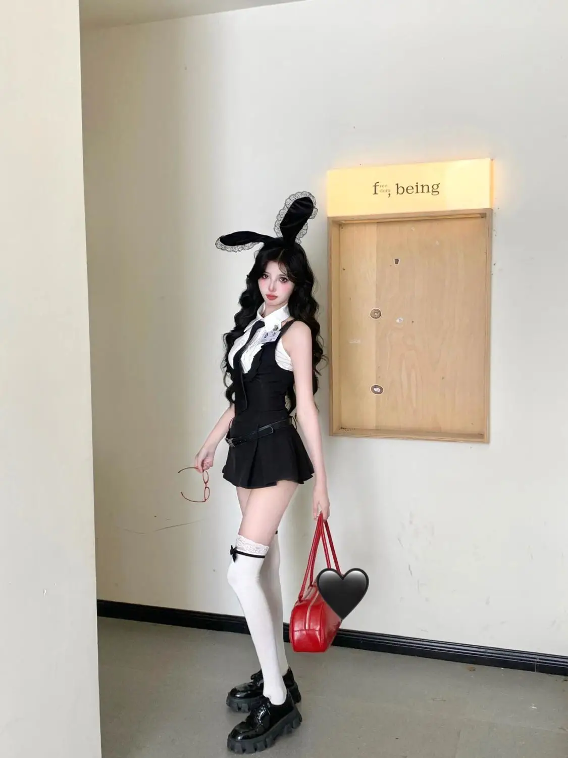 Summer Sexy Preppy Style Two Piece Set Women Sweet Solid Tops + Mini Strap Black Dress Female Fashion Y2k Lolita Dress Set New