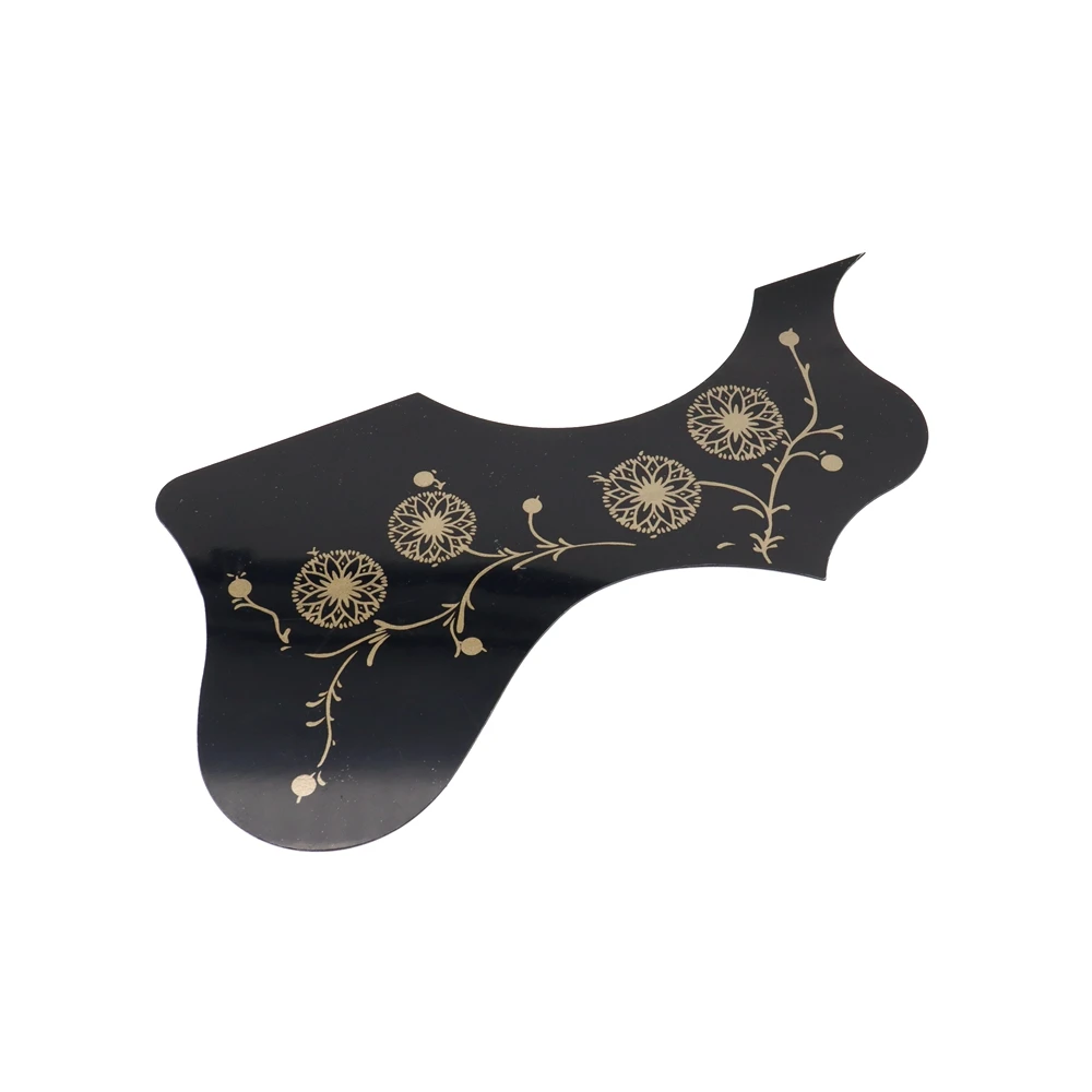 EJ200 Left and Right Hand Folk Acoustic Guitar Protection Pickguard Anti-scratch Plate With Gold Flower Pattern