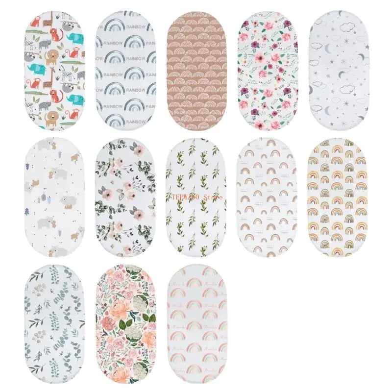 غطاء مرتبة سرير أطفال مصنوع من القطن U50F، ملاءات مرنة لمهد الأطفال