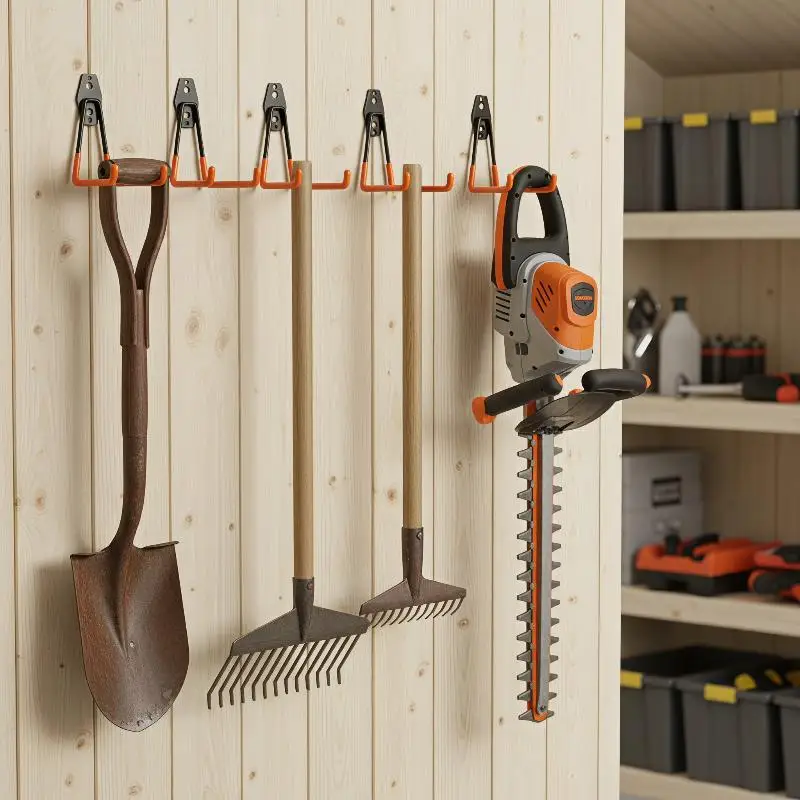 Wall Mount Heavy Duty Anti-slip Iron Hook Garage Bicycle Garden Tool Workshop Storage Hanger