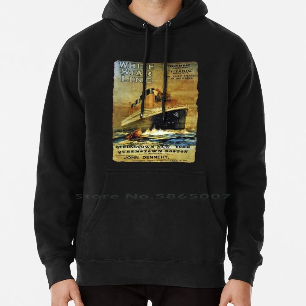 

Titanic Sailing Ship Cruise Vintage Poster T-Shirt Hoodie Sweater 6xl Cotton Titanic Sailing Sailing Ship Cruise Vintage Women