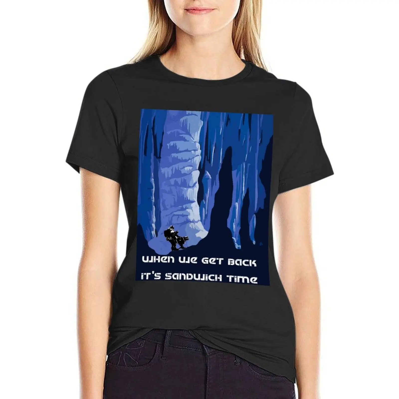 

It's Sandwich Time! - Deep Rock Galactic T-Shirt Short sleeve tee vintage t shirt dress Women