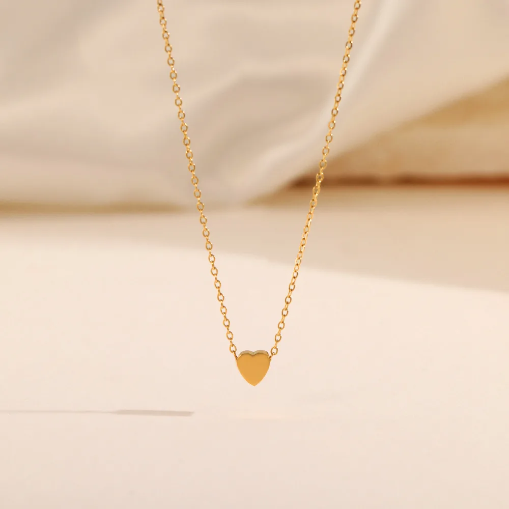 Tiny Heart Choker Necklace for Women Silver Color Chain Smalll Love Necklace Pendant on neck Bohemian Chocker Necklace Jewelry