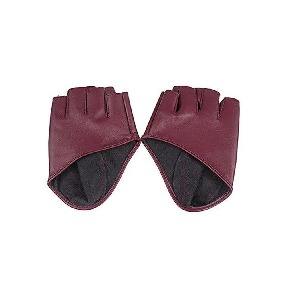 

Show Fashion PU Leather Half Finger Half Palm Pole Dance Fingerless Gloves
