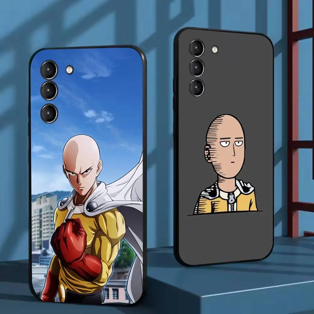 

One Cartoon Punchs Man Phone Case For Samsung Galaxy A73,72,51,53,52,71,22,5G,Note,J7,8,9 Soft Black Cover