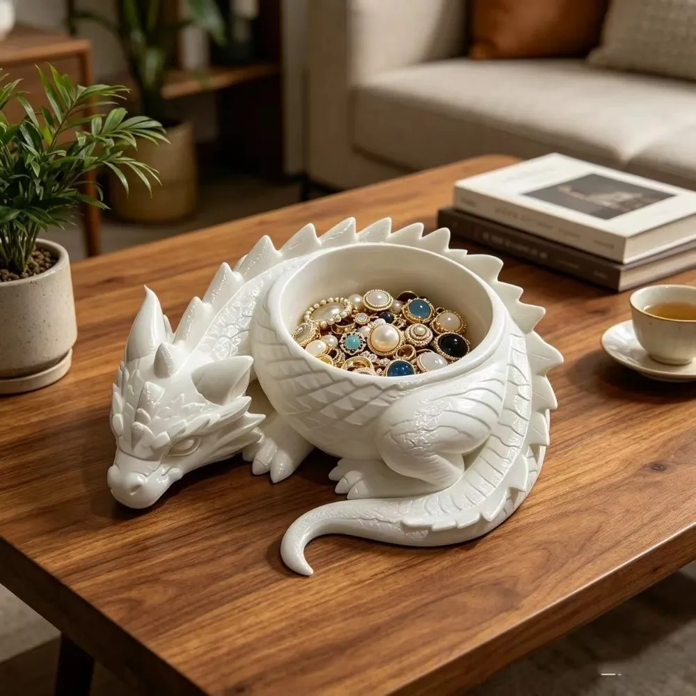3D Printed Dragon Shaped Plant Pot Growing Pots Funny Flower Container Handmade Plastic Succulent Planter for Desktop Decor
