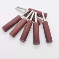 Cylindrical Head Stick Sanding Bands Sand Paper With Steel Shank Polishing Grinding Drill Accessories Sanding Rotary Tool